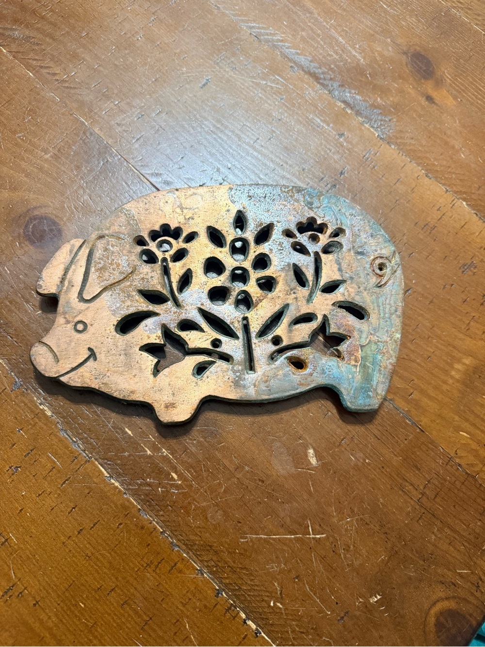 Himark Pig Metal Wall Accent Trivet Copper